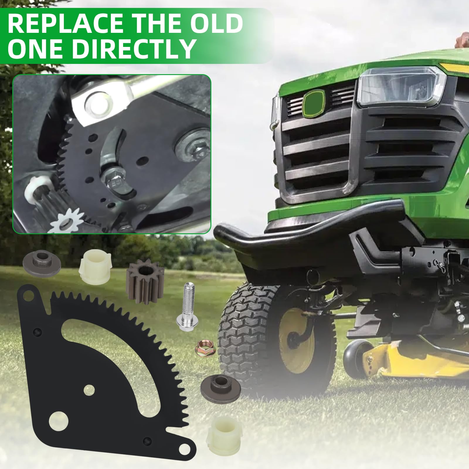 25 Teeth Steering Sector Gear Kit Compatible with John Deere